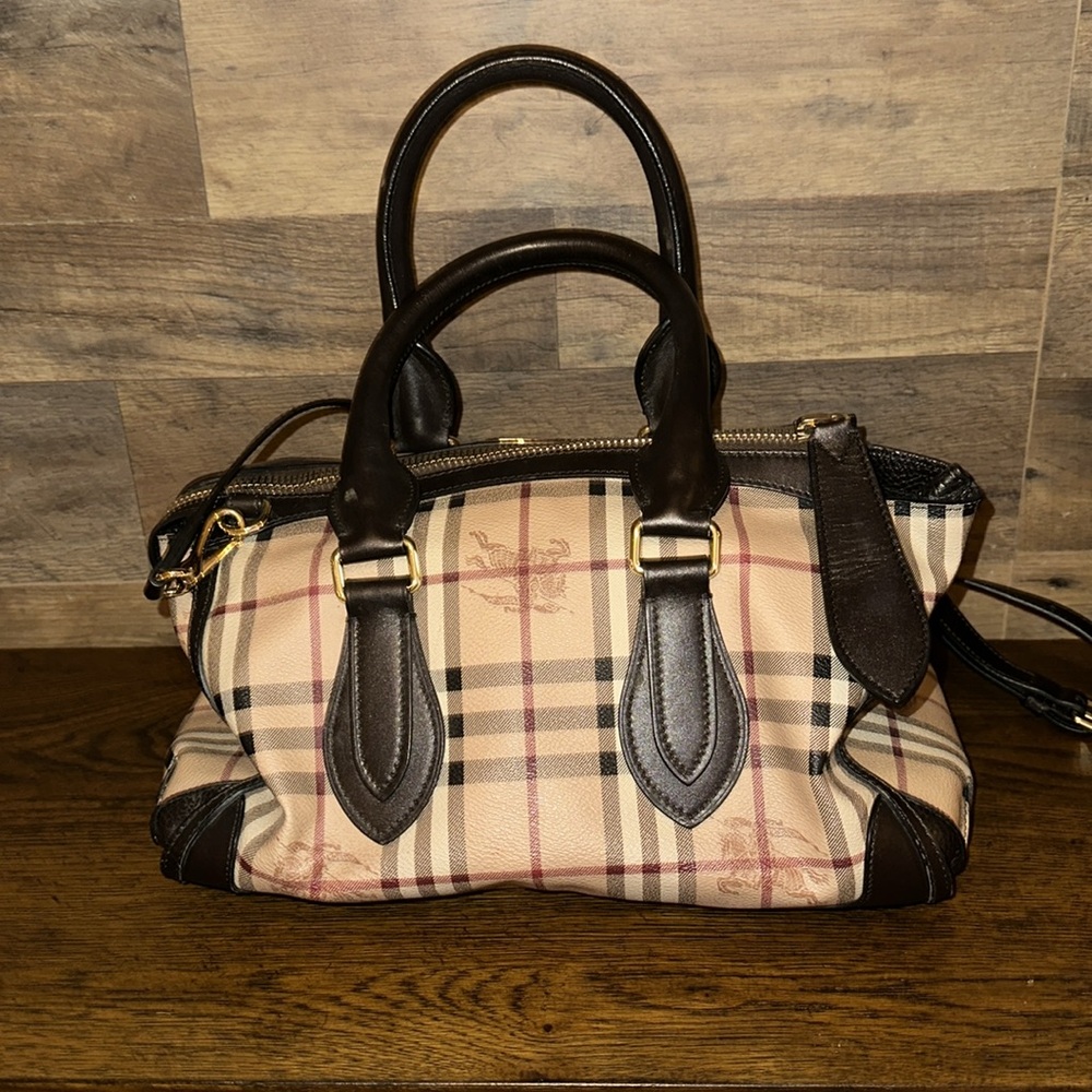 BURBERRY HAYMARKET CHECK GLADSTONE TOTE - Picture 5 of 16